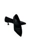 Women's Black Matte Low Heel Stiletto
