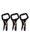 6 inches TOLESA 6" C Clamp 3PCS Metal Face Clamp Locking Plier with Flat Swivel Pads for Woodworking - 8