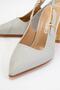 Women's High Heel Shoes Silver Glitter - 3