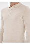 Beige Slim Fit Wool Blend Polo Neck Basic Knitwear Sweater 50293274-Vr011 - 7