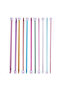 11 قطعة/مجموعة من خطافات الكروشيه الأفغانية التونسية متعددة الألوان من الألومنيوم مقاس 2-8 مم...