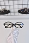 Black Bone Round Transparent Women Unisex Blue Light Protection Screen Glasses Eyewear - 6
