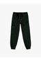 Cotton Flap Pocket Detailed Tie Waist Jogger Denim Trousers