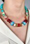Natural Turquoise Stone Coral and Pearl Special Design Necklace - Turquoise - 3