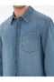 Blue Comfort Fit Long Sleeve Jean Shirt 50292072-Vr036 - 7