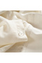 Mino Ecru King Size Cotton Satin Duvet Cover Set - 3