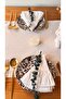 100% Cotton Raw Linen Vintage Runner with Ruffles Cotton Lace 40X110 cm - 6