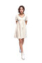 Women's White V-Neck Short Sleeve Dress — Modern Design for Versatile Effortless Everyday Style