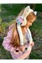 Cute Plush Rabbit Furry Moving Sound Pumping Earphones Children's Earphones White - 2