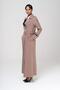 Garnished Epaulet and Double Collar Detailed Lined Top Coat MINK 6556 - 5