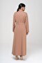 Shirt Collar Belt Detailed Lined Top Coat KAMEL 6555 - 5