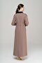 Epaulet Detailed Garnished Raglan Sleeve Lined Top Coat MINK 6548 - 7