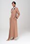 Men's Collar Point and Belt Detailed Lined Top Coat KAMEL 6552 - 3