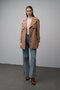 Reglan Sleeve Coat with Epaulet and Cape Detail Kamel 3078 - 5