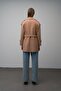 Reglan Sleeve Coat with Epaulet and Cape Detail Kamel 3078 - 7
