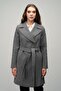Double-Breasted Waist-Tied Coat Gray 3058 - 2