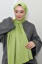 Model Satin Shawl Light Green - 4