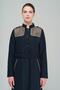Judge Collar Epaulet and Mesh Detailed Lined Long Trench Coat NAVY BLUE 4294 - 3