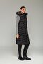 Black Inflatable Vest - Hooded Fur, Model 8187 - 6