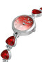 Colorful Triangle Luxury Rhinestone Lanyard Women's Wrist Watch Silver Red Color Pl-1521B8X