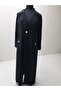 Black Front One Button Ferace - 2