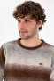 Men's Slim Fit Crew Neck Gray Melange Sweater 50297082-Vr086 - 2