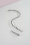 Women's 316 L Steel Vip Series Antiallergic Baguette Zircon Stone Waterway Bracelet Measures 17cm + 3 cm Long - 3