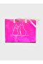 Pink Pvc Printed Beach Bag