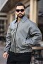 oversize lastikli deri ceket - 2