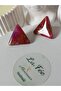 Burgundy Color Polymer Clay Earrings Glossy Special Design Steel Earrings Apparats - 8