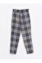 Plaid Girls' Trousers with Elastic Waist - 2