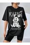 Unisex Stylish Comfortable Oversize Cotton Crew Neck T-Shirt with Special Design Code 28195 - 4
