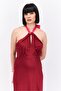 Women Plain Midi Dress, Maroon - 2