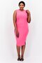 Women Plus Size Textured Midi Dress, Pink