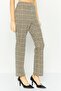 Women Regular Fit Plaid Straight Leg Pant, Multicolor - 3