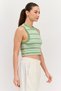 Women Sportswear Fit Sleeveless Outdoor Top, Green - 2