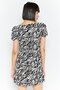 Women Animal Print Puffed Sleeve Mini Dress, Multicolor - 4