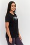 Women Sportswear Fit Short Sleeves Running T-Shirt, Black - 4