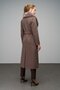 Detachable Fur Collar, Snap Closure, Medium Length Coat Latte 3066 - 7