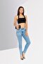 Women Skinny Fit Washed Denim Jeans, Washed Blue - 2