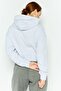 Women Hood With Drawstring Embroidered Logo Sweatshirts, Heather Grey - 4