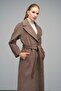 Reglan Sleeve Snap Closure Maxi Coat Latte 3063-Y - 4