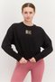 Women Sportswear Fit Long Sleeve Outdoor Sweatshirt, Black