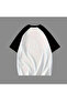 Mingalondon White Unisex Black Reglan Kinder Planet T-Shirt - 2