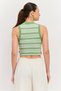 Women Sportswear Fit Sleeveless Outdoor Top, Green - 4