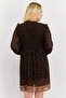 Women Allover Print Mini Dress, Brown - 3