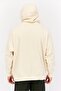 Men Hood Graphic Print Long Sleeves Sweatshirt, Beige - 4