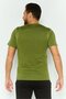 Men Sportswear Fit Short Sleeves Outdoor T-Shirt, Olive - 2
