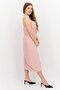 Women Plus Size Plain Midi Casual Dress, Pink - 2