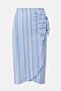 Women Wrap Around Tie Skirt, Blue - 3